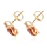 ILIANA 1.50 ctw AAA Salamanca Fire Opal and Diamond G-H SI Stud Earrings in 18K Yellow Gold image number 2