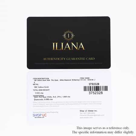 ILIANA 1.50 ctw AAA Salamanca Fire Opal and Diamond G-H SI Stud Earrings in 18K Yellow Gold image number 4