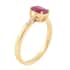 ILIANA 18K Yellow Gold AAA Royal Thai Ruby and G-H SI Diamond Ring (Size 7.0) 3.20 Grams 1.00 ctw image number 2