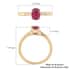 ILIANA 18K Yellow Gold AAA Royal Thai Ruby and G-H SI Diamond Ring (Size 7.0) 3.20 Grams 1.00 ctw image number 3