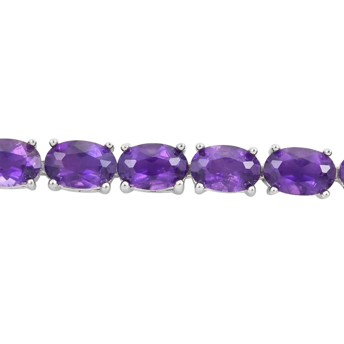 Amethyst Bracelet in Platinum Over Sterling Silver (8.00 In) 13.44 ctw image number 2