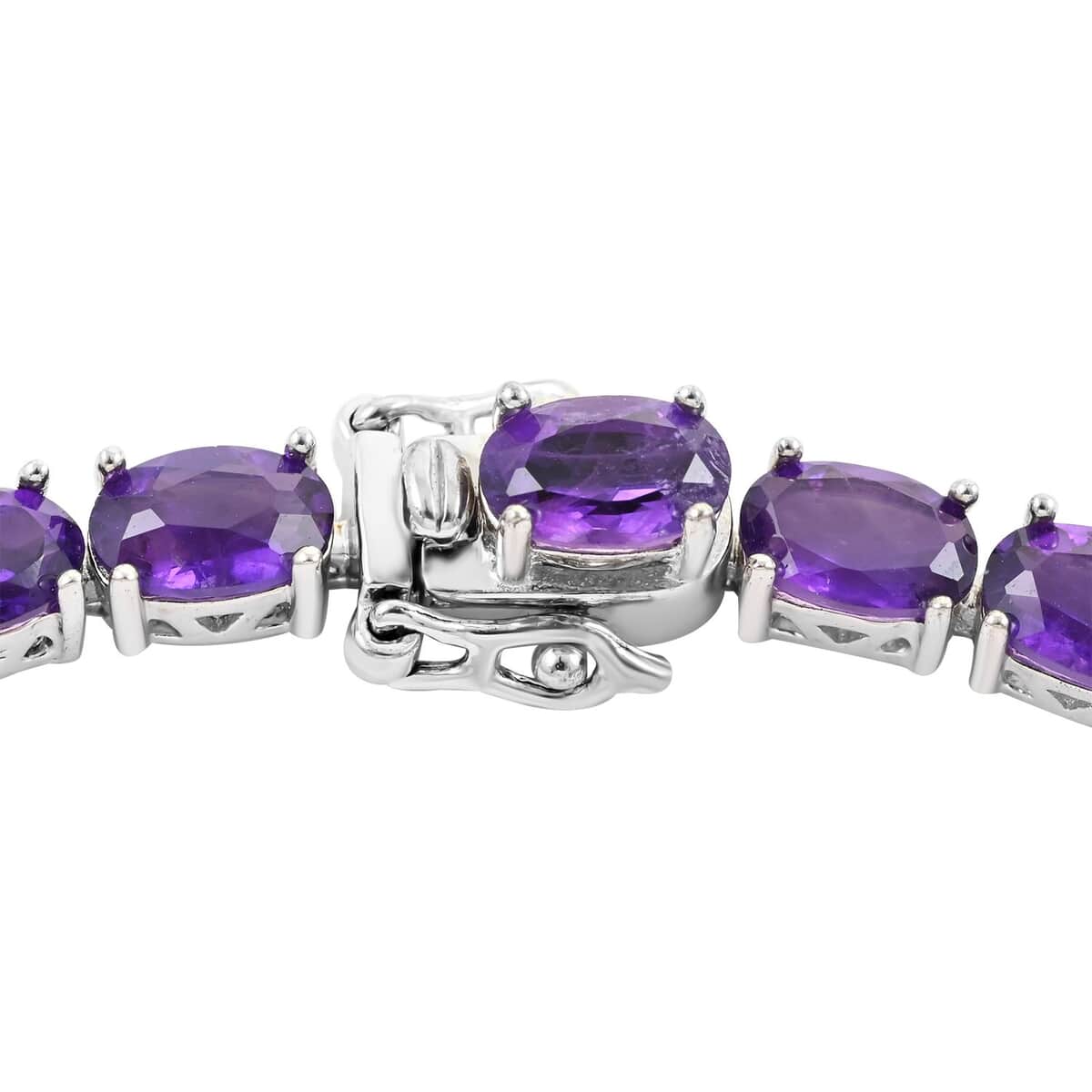 Amethyst Bracelet in Platinum Over Sterling Silver (8.00 In) 13.44 ctw image number 3