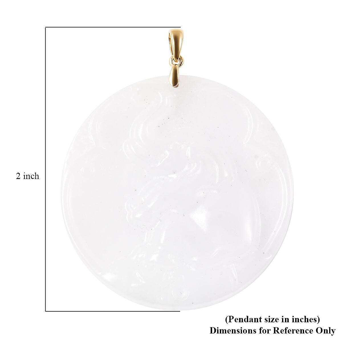 10K Yellow Gold White Jade Carved Elephant Pendant 68.25 ctw image number 3