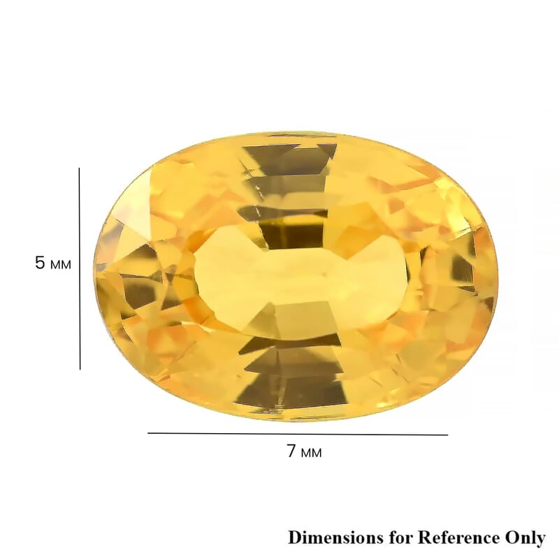 AAAA Yellow Sapphire (Ovl 7x5 mm) 1.00 ctw, Loose Gemstone For Jewelry Making, Loose Diopside For Ring and Pendant, Green Gemstone