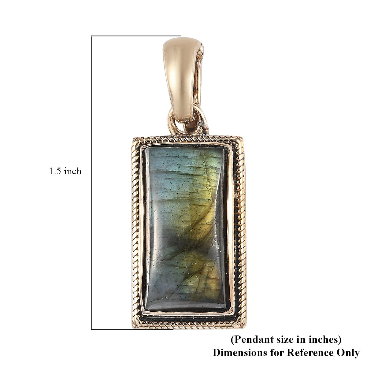 Malagasy Labradorite Solitaire Pendant in Copper with Magnet 12.35 ctw