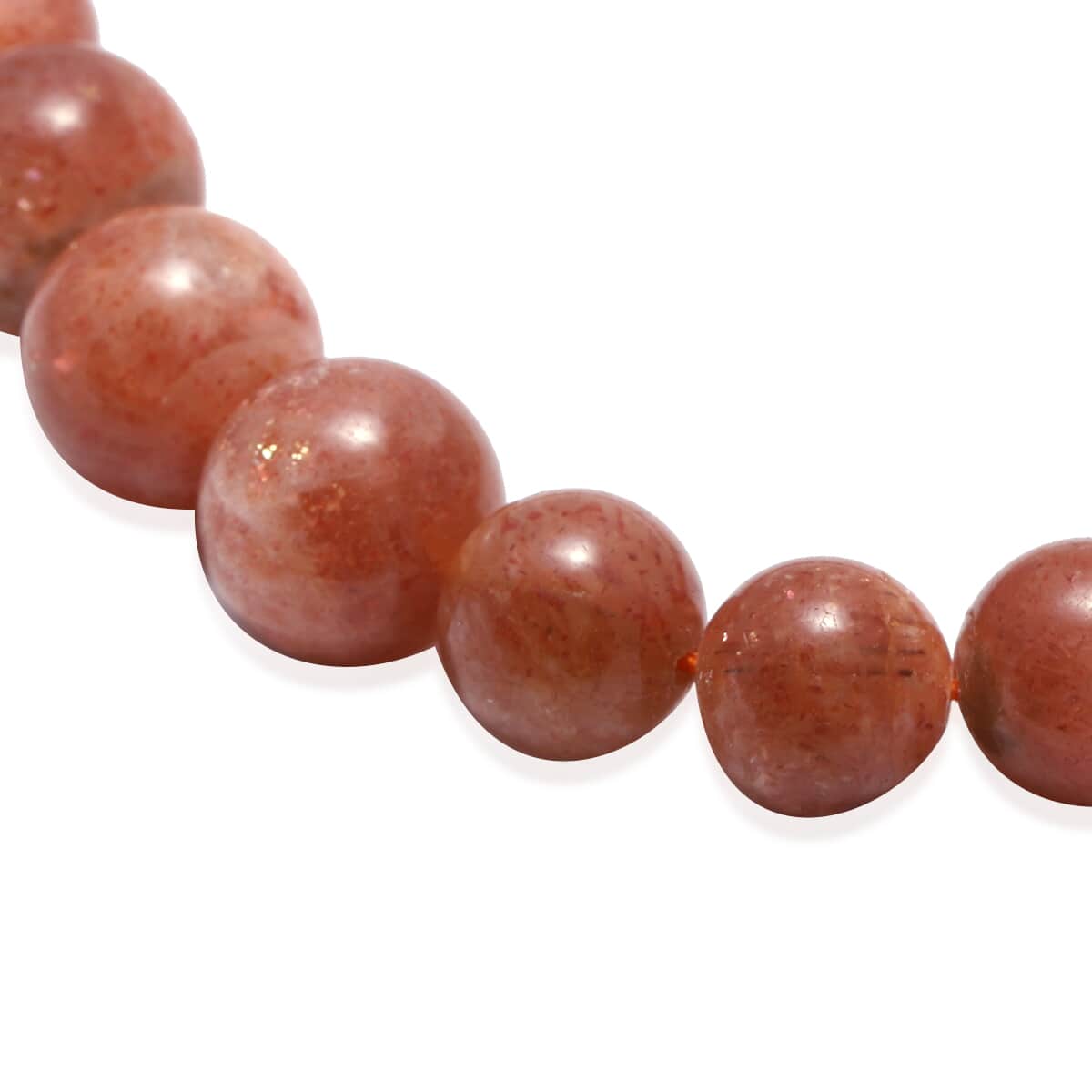 Natural Tanzanian Golden Sunstone 5-12mm Beaded Necklace 18 Inches in Rhodium Over Sterling Silver 188.00 ctw image number 1