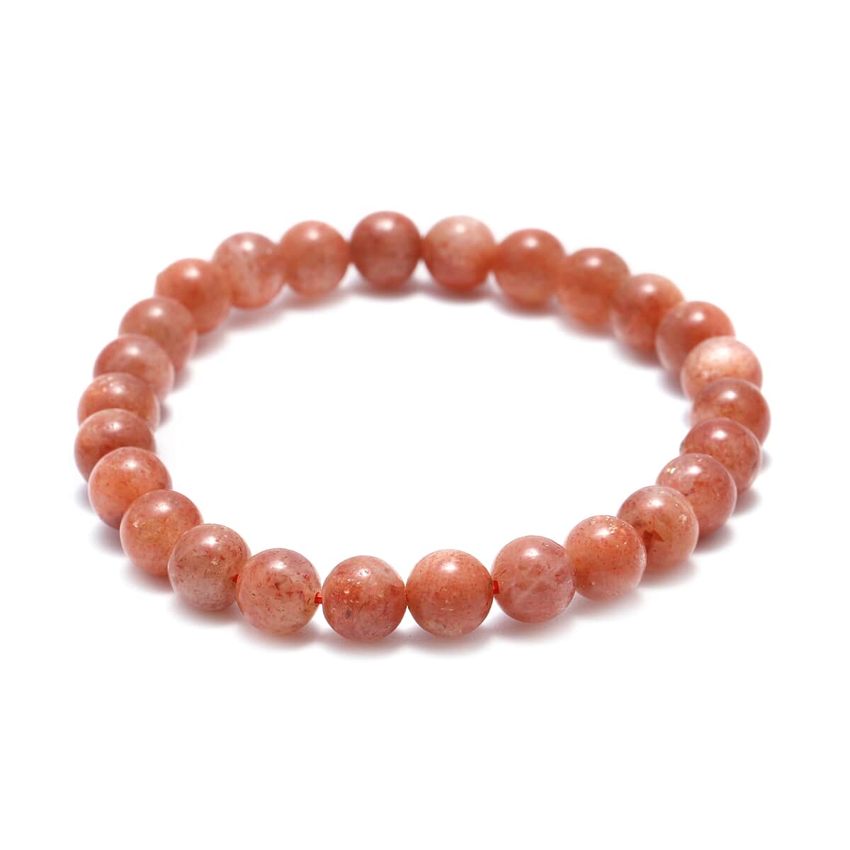 Natural Tanzanian Golden Sunstone 6-8mm Beaded Stretch Bracelet (6.5- 7.00 In) 67.00 ctw image number 0