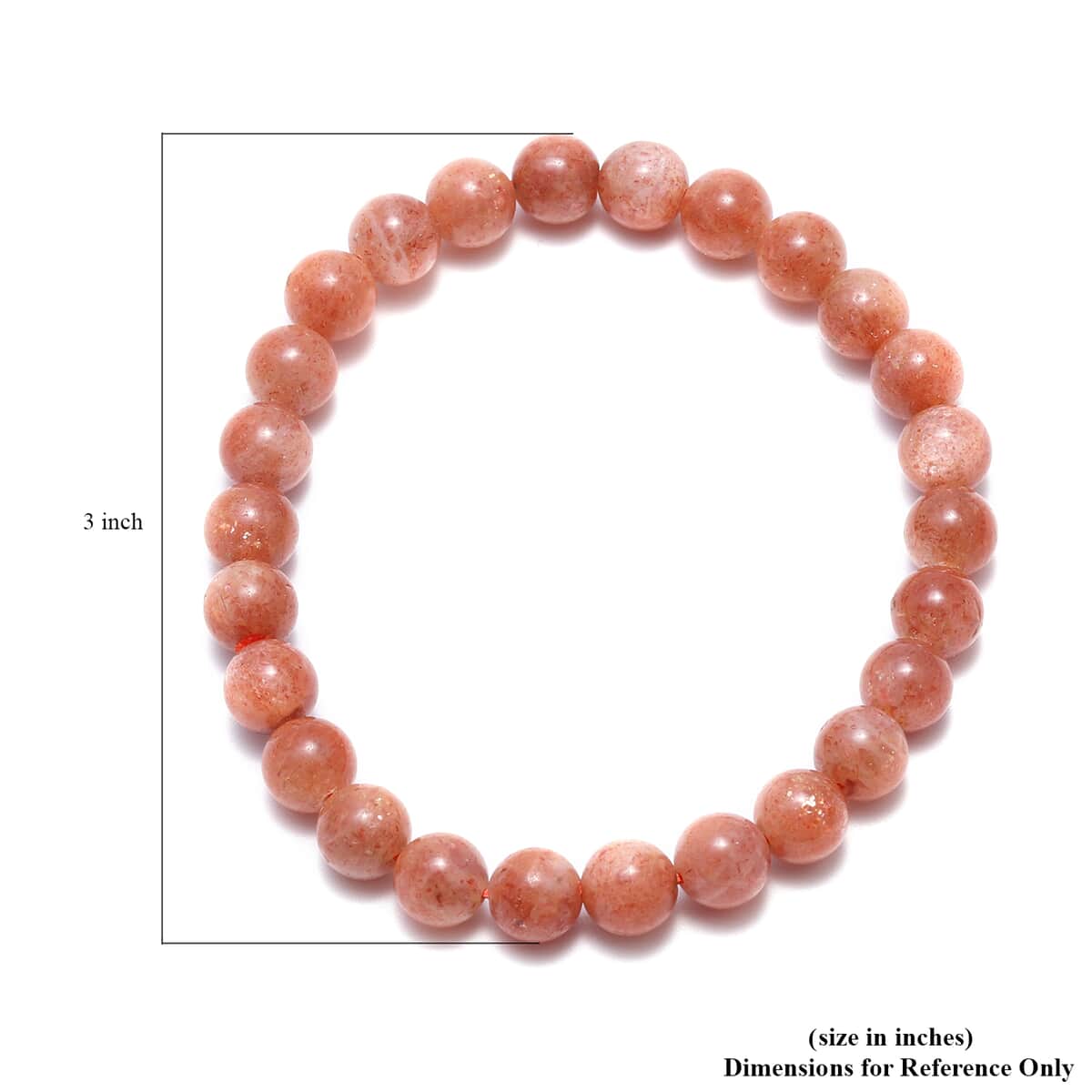 Natural Tanzanian Golden Sunstone 6-8mm Beaded Stretch Bracelet (6.5- 7.00 In) 67.00 ctw image number 2