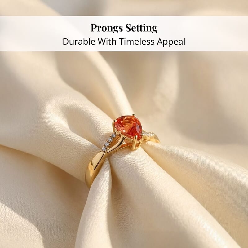 Certified and Appraised Iliana AAA Songea Sapphire and G-H SI Diamond 1.55 ctw Ring in 18K Yellow Gold (Size 6.0) 