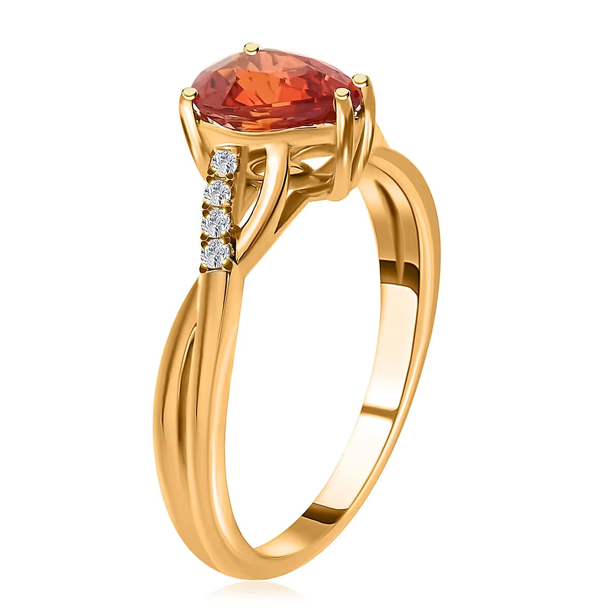 Certified & Appraised ILIANA 18K Yellow Gold AAA Songea Sapphire and G-H SI Diamond Solitaire Ring 3.65 Grams 1.55 ctw image number 6