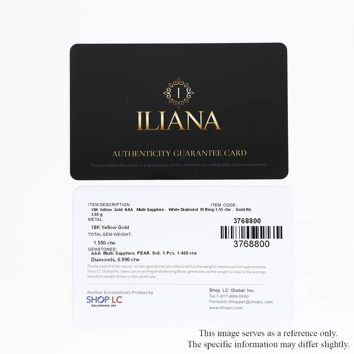 Certified Iliana 18K Yellow Gold AAA Songea Sapphire and G-H SI Diamond Solitaire Ring (Size 6.0) 1.55 ctw image number 5