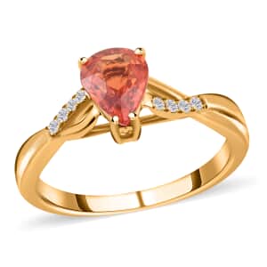 Certified and Appraised Iliana 18K Yellow Gold AAA Songea Sapphire and G-H SI Diamond Ring (Size 7.0) 1.55 ctw