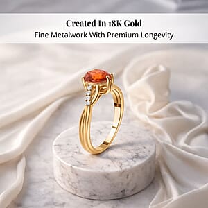 Certified and Appraised Iliana AAA Songea Sapphire and G-H SI Diamond 1.55 ctw Ring in 18K Yellow Gold (Size 7.0) 