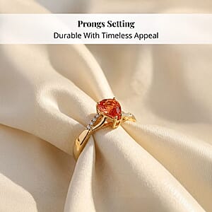 Certified and Appraised Iliana AAA Songea Sapphire and G-H SI Diamond 1.55 ctw Ring in 18K Yellow Gold (Size 7.0) 