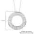 Lustro Stella Made with Finest CZ Circle Pendant Necklace 20 Inches in Platinum Over Sterling Silver 3.30 ctw image number 5