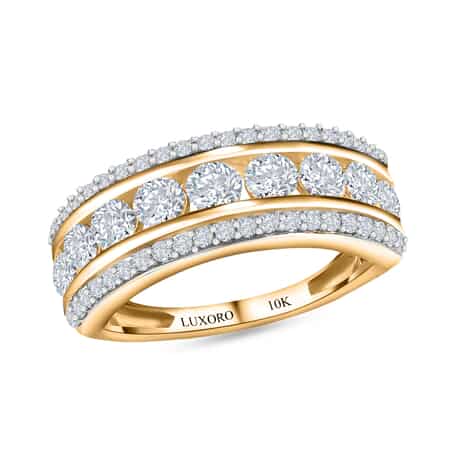 LUXORO 10K Yellow Gold Made with Finest CZ Band Ring 2.30 ctw image number 0
