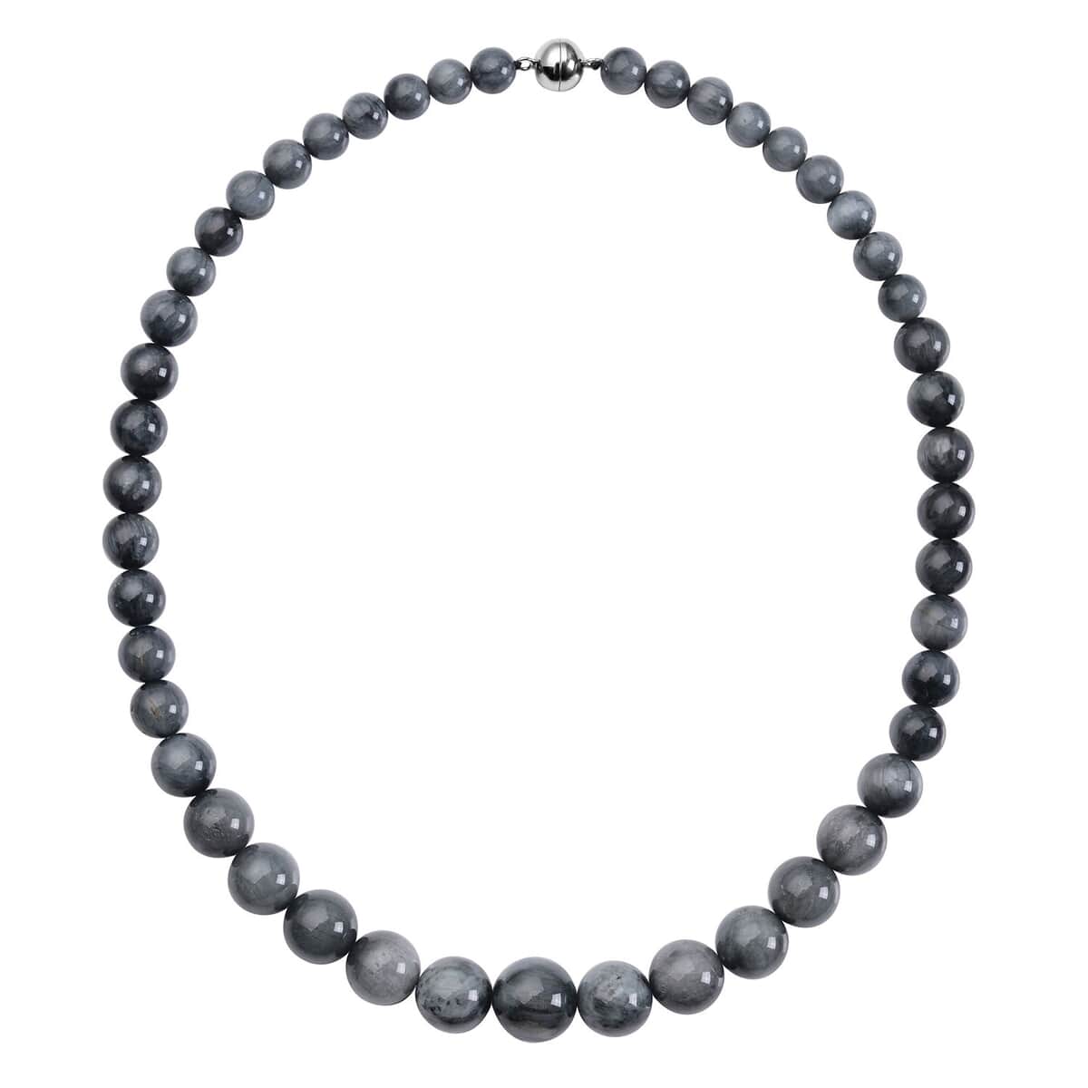 Eagle Eye Beaded Necklace 20 Inches With Magnetic Clasp in Rhodium Over Sterling Silver 433.70 ctw image number 0