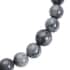 433.70 ctw Eagle Eye Beads Necklace 20 Inch in Rhodium Over Sterling Silver image number 3