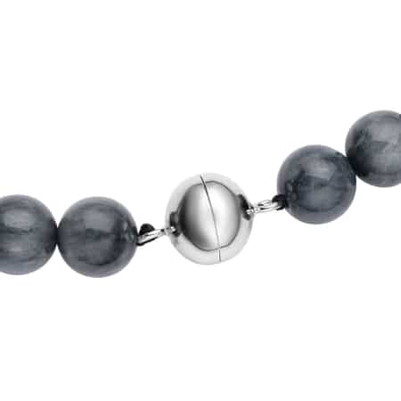 433.70 ctw Eagle Eye Beads Necklace 20 Inch in Rhodium Over Sterling Silver image number 4