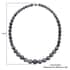 433.70 ctw Eagle Eye Beads Necklace 20 Inch in Rhodium Over Sterling Silver image number 5