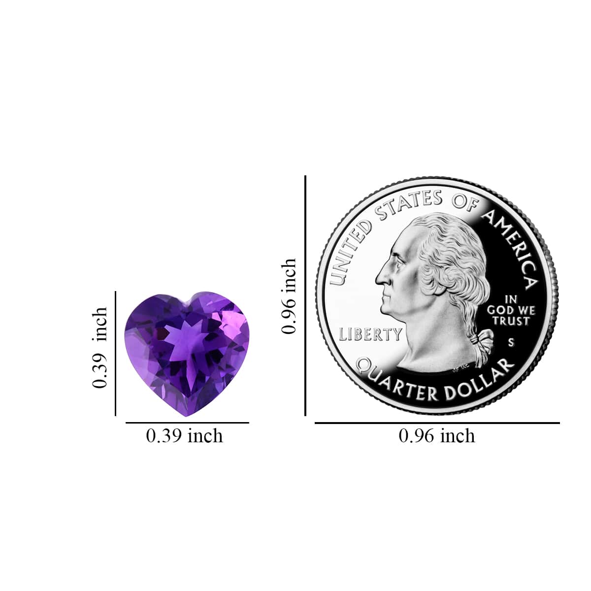 AAA Amethyst (Hrt 10 mm) 2.60 ctw | Loose Gem | Loose Gemstones | Loose Stones | Jewelry Stones image number 3