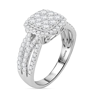 Rhapsody 950 Platinum Diamond E-F VS Cluster Ring (Size 6.0) 7.20 Grams 1.00 ctw