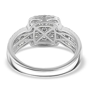 Rhapsody 950 Platinum Diamond E-F VS Cluster Ring (Size 6.0) 7.20 Grams 1.00 ctw