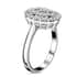 Rhapsody 950 Platinum IGI Certified E-F VS Diamond Cluster Ring (Size 10.0) 7.50 Grams 1.00 ctw image number 2