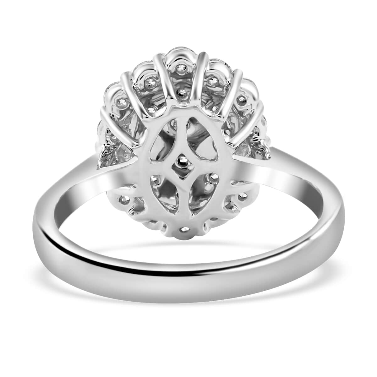 Rhapsody 950 Platinum IGI Certified E-F VS Diamond Cluster Ring (Size 9.0) 7.50 Grams 1.00 ctw image number 3