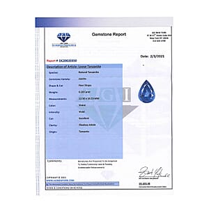 Certified 6.00 ctw Pear Tanzanite Loose Gemstone &ndash; Flawless, AAAA Grade, Free Size