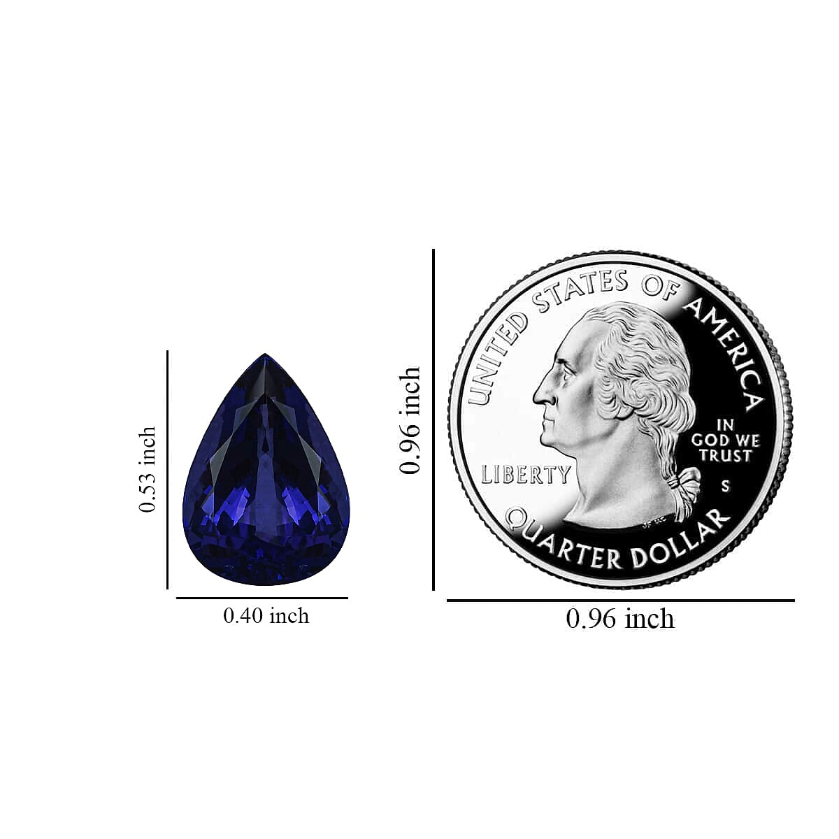 Certified and Appraised Flawless AAAA Tanzanite (Pear Free Size) 6.00 ctw image number 4
