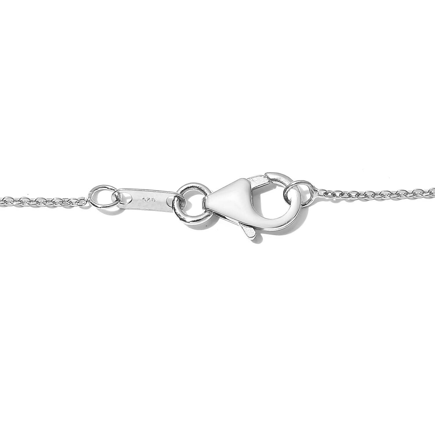 Diamond Paper Clip Necklace 18 Inches in Platinum Over Sterling Silver 0.33 ctw