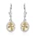 Yellow Triphane and Zircon Lever Back Earrings in Platinum Over Sterling Silver 3.50 ctw image number 0