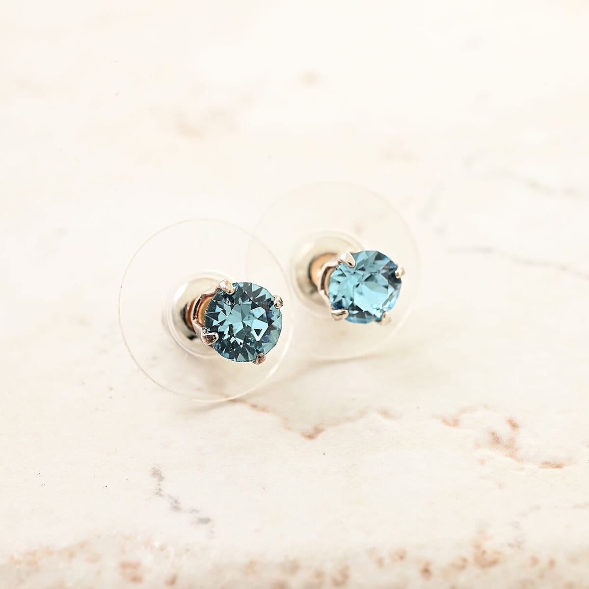 Sky Blue Topaz Earrings in Platinum Over Sterling Silver 1.30 ctw image number 1