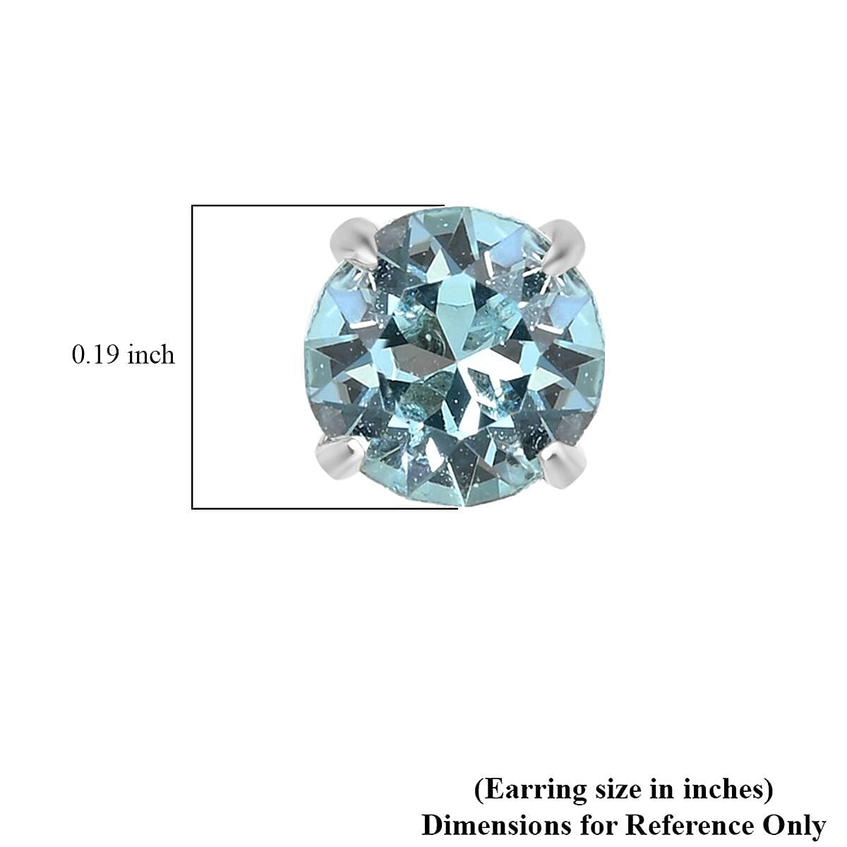 Sky Blue Topaz Earrings in Platinum Over Sterling Silver 1.30 ctw image number 4