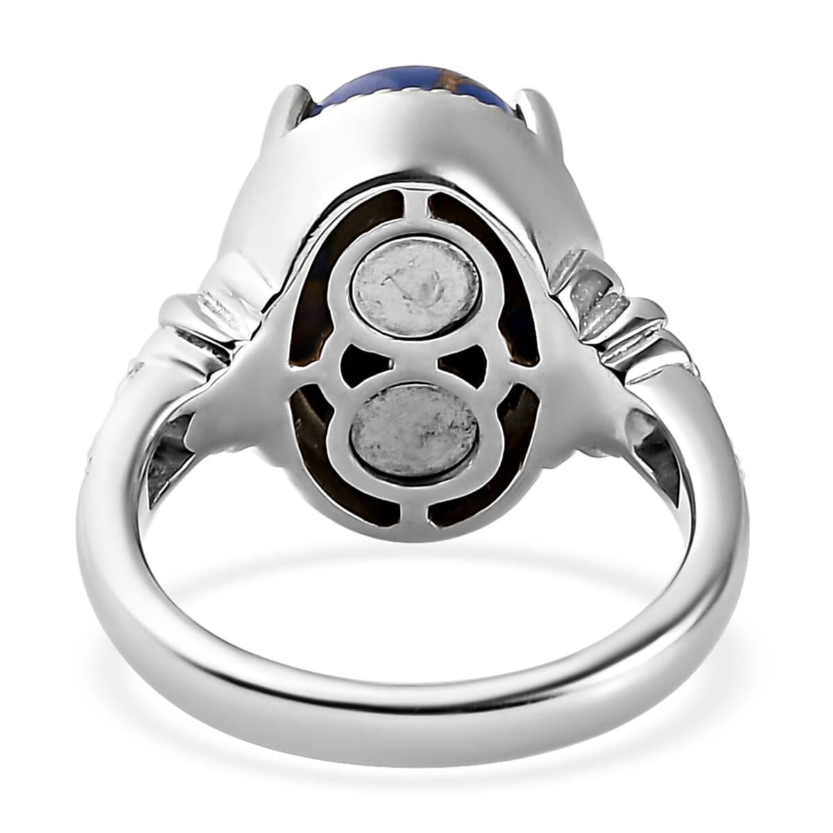 Mojave Purple Turquoise Solitaire Ring in Platinum Over Copper with Magnet (Size 8.0) 5.75 ctw image number 6