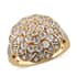 LUSTRO STELLA Made with Finest CZ Cluster Ring in Vermeil Yellow Gold Over Sterling Silver (Size 7.0) 2.55 ctw image number 0