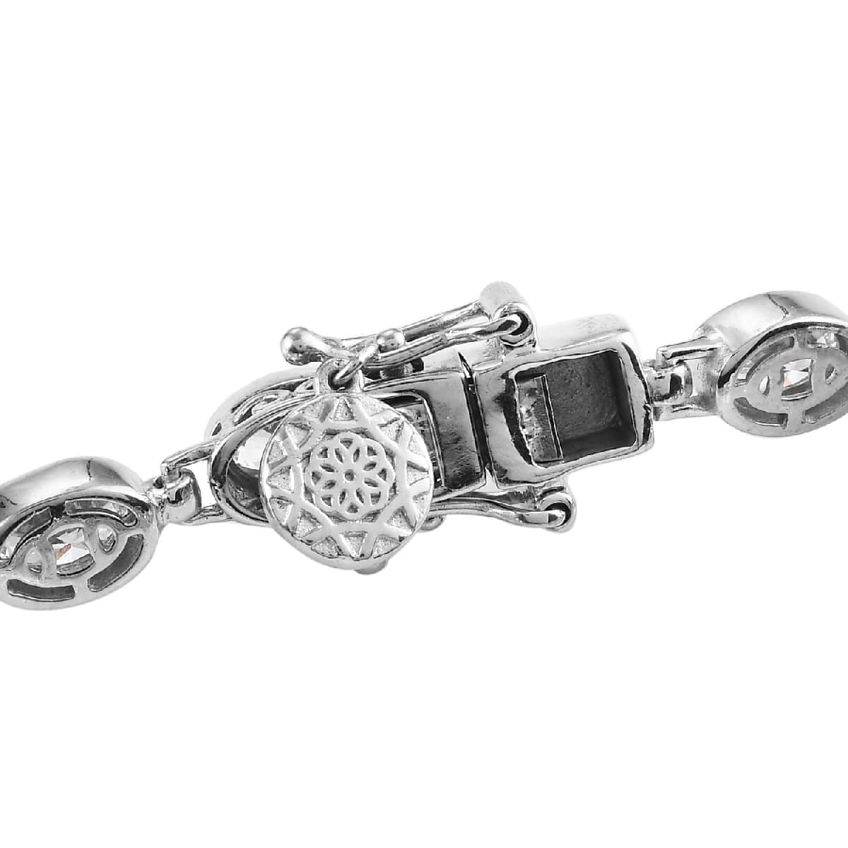Lustro Stella Made with Finest CZ Bracelet in Platinum Over Sterling Silver (7.25 In) 11.85 ctw image number 3