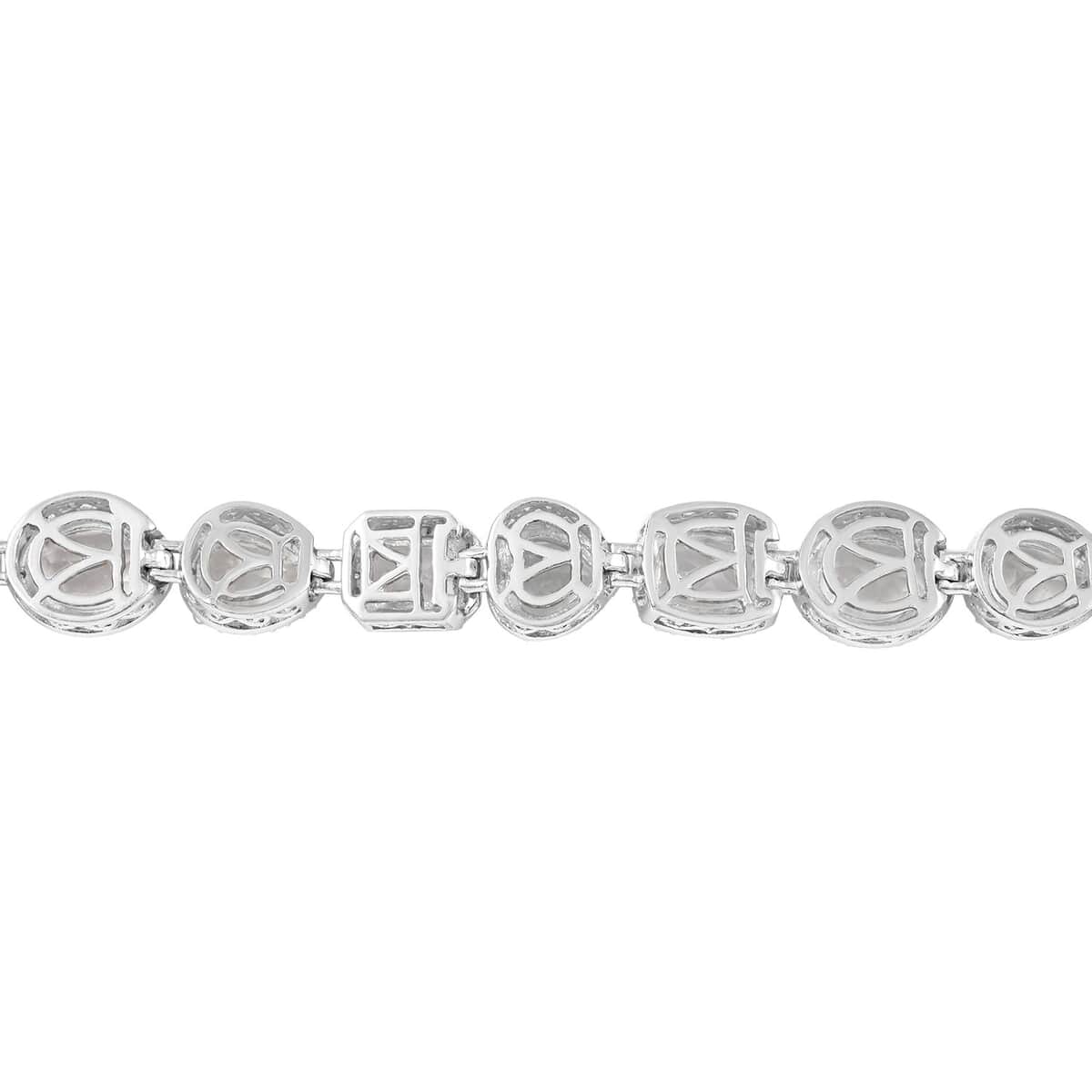 Brazilian Petalite and Natural White Zircon Bracelet in Platinum Over Sterling Silver (7.25 In) 20.70 ctw image number 3