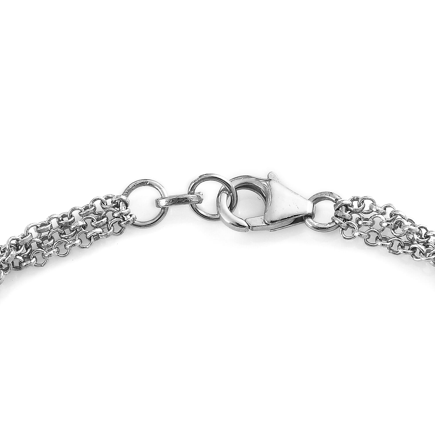 Serra Gauche Citrine Three Row Bracelet in Platinum Over Sterling Silver (7.25 In) 8.80 ctw