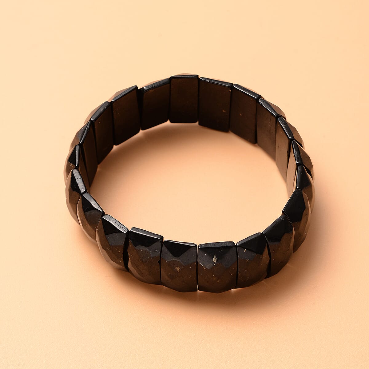 Shungite Block Stretch Bracelet 162.50 ctw image number 1