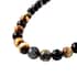 Bi-Color Tiger Eye 9-17mm Beaded Necklace 18-20 Inches in Rhodium Over Sterling Silver 504.50 ctw image number 1
