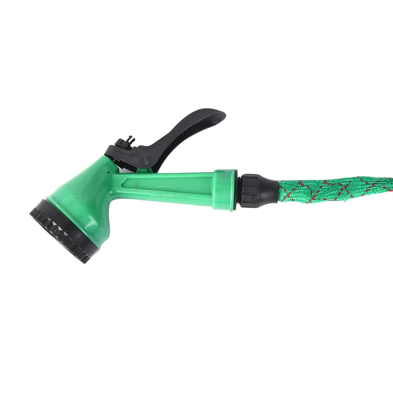 Homesmart Green and Black 100FT Garden Hose with 5 Function Nozzle