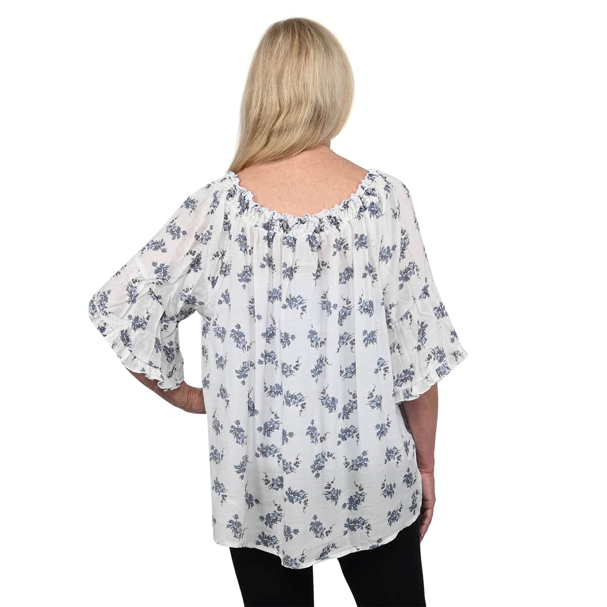 JOVIE Portrait Pattern Women's Smocking Top- L image number 1