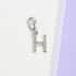 Diamond Initial H Charm in Platinum Over Sterling Silver 0.12 ctw image number 1