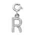Diamond Initial R Charm in Platinum Over Sterling Silver 0.13 ctw image number 0