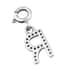Diamond Initial R Charm in Platinum Over Sterling Silver 0.13 ctw image number 4