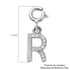 Diamond Initial R Charm in Platinum Over Sterling Silver 0.13 ctw image number 5