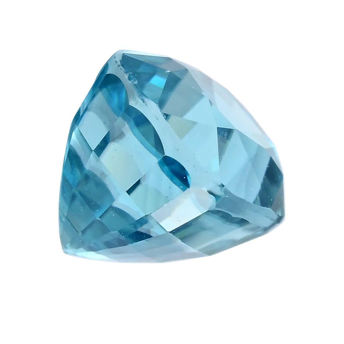 AAAA Cambodian Blue Zircon (Cush Free Size) 4.00 ctw image number 1
