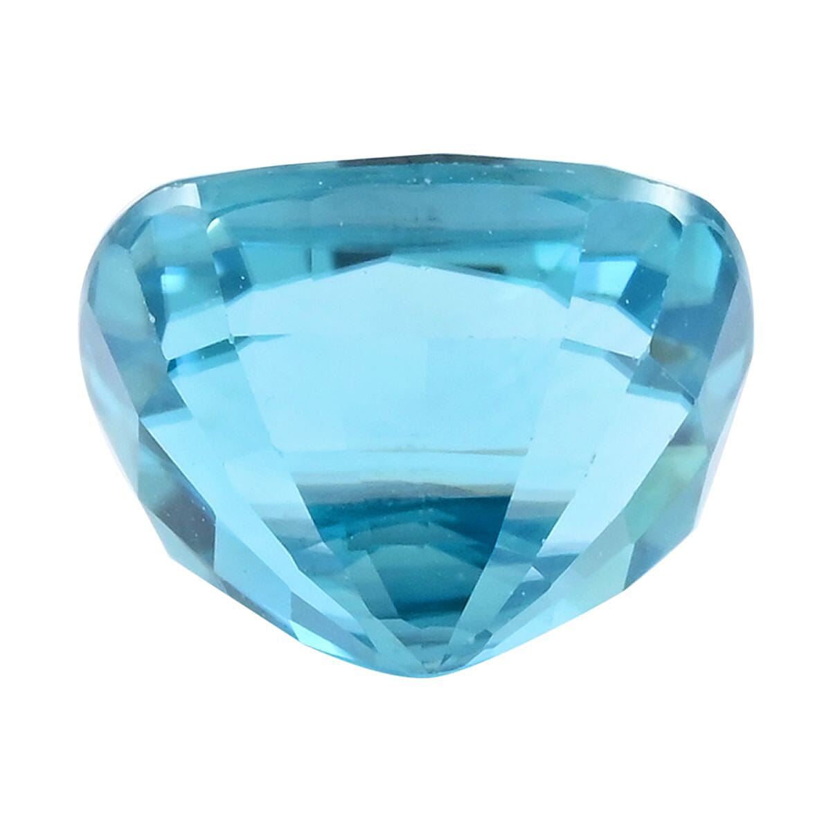 AAAA Cambodian Blue Zircon (Cush Free Size) 4.00 ctw image number 2